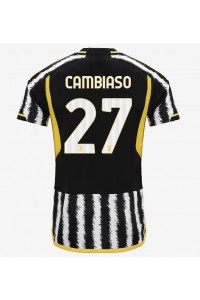 Juventus Andrea Cambiaso #27 Jalkapallovaatteet Kotipaita 2023-24 Lyhythihainen